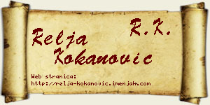 Relja Kokanović vizit kartica